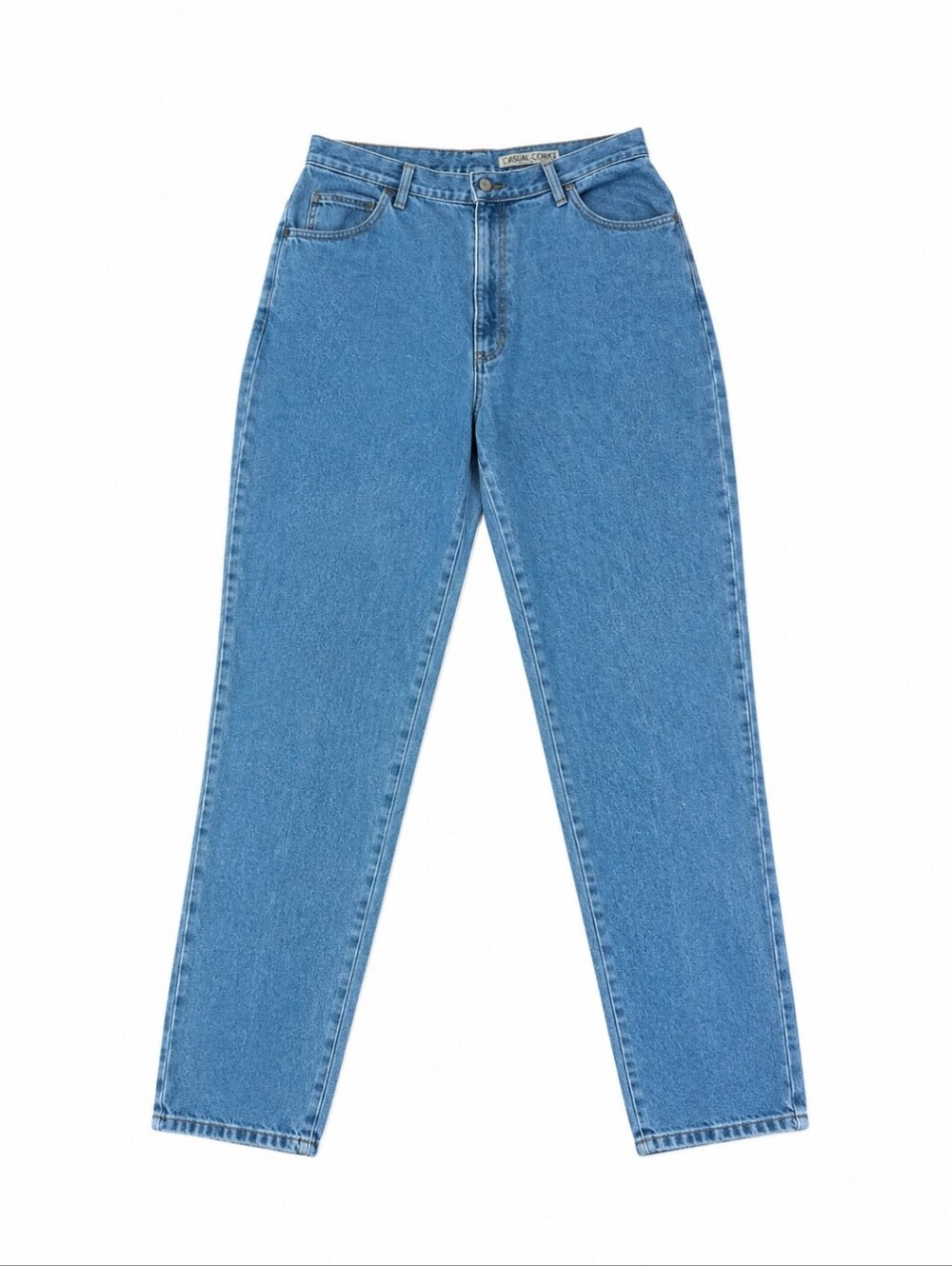 Vtg. 80s Sasson High-Waist Light Blue Cotton Denim Tapered Classic Jeans W32 L32